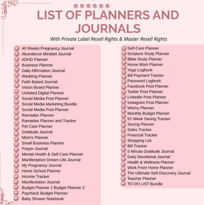 ON SALE: 15,000+ PLR Planner & Journal Pages with MRR/PLR Rights