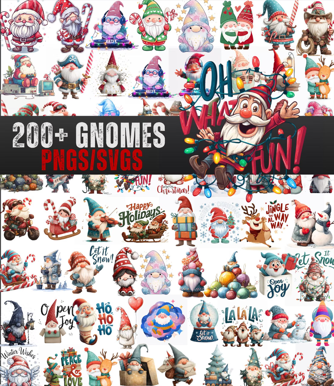 24,000+ Christmas PNG Bundle – Santa, Gnomes, Holiday Sublimation & T-Shirt Designs