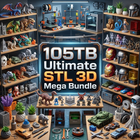 900,000+ Premium STL Files for 3D Printing – 105TB Mega Pack | Lifetime Access + Free Updates