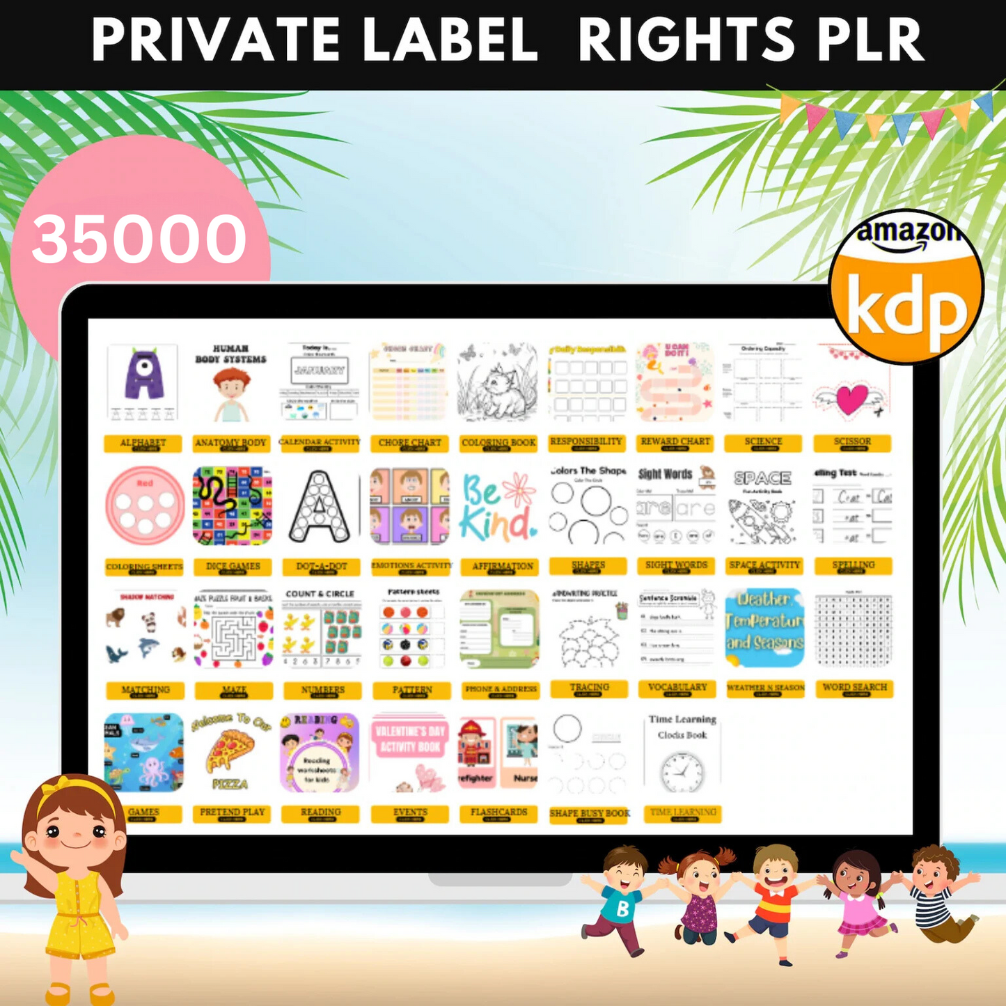 35,000+ Kids Worksheets Bundle | MRR Included