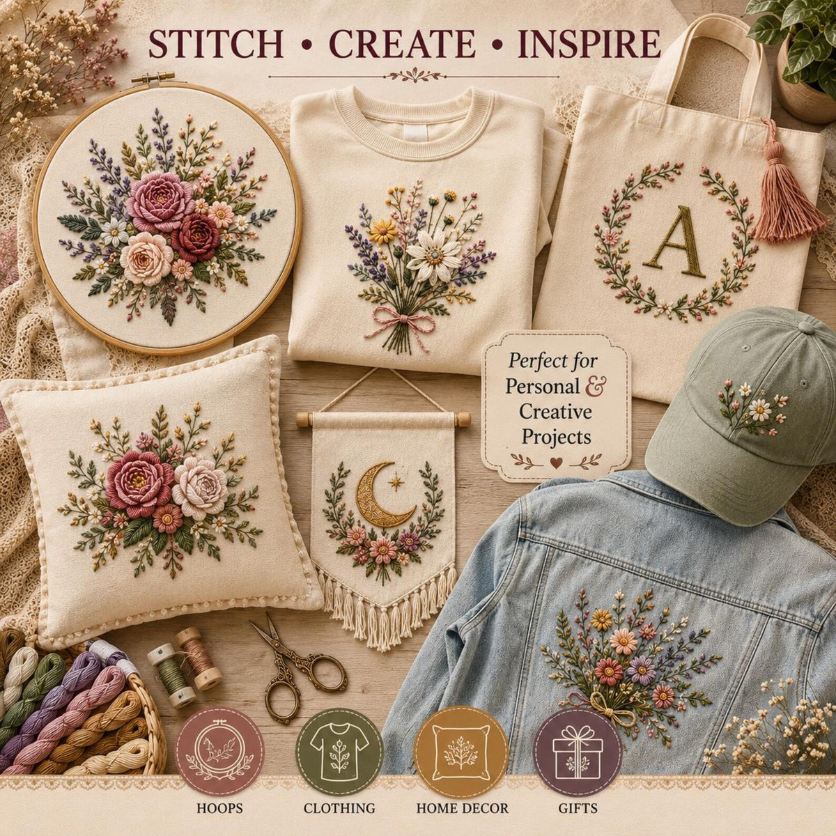 1000+ Premium Machine Embroidery Designs | Mega Digital Bundle | Commercial Use | Instant Download