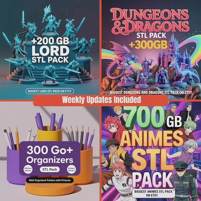 900,000+ Premium STL Files for 3D Printing – 105TB Mega Pack | Lifetime Access + Free Updates