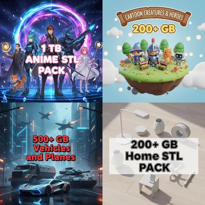 900,000+ Premium STL Files for 3D Printing – 105TB Mega Pack | Lifetime Access + Free Updates