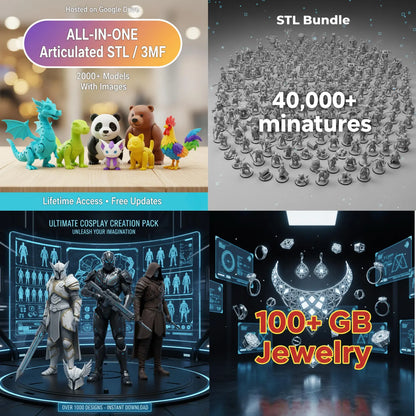 900,000+ Premium STL Files for 3D Printing – 105TB Mega Pack | Lifetime Access + Free Updates