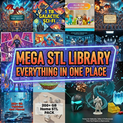 900,000+ Premium STL Files for 3D Printing – 105TB Mega Pack | Lifetime Access + Free Updates