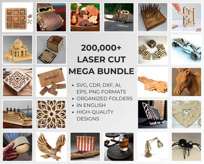 HUGE Bundle 200.000+ laser cutting file